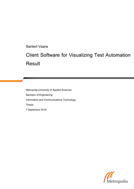 Client Software for Visualizing Test Automation Result