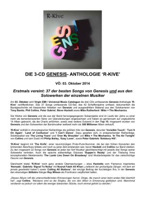 Die 3-Cd Genesis- Anthologie 'R-Kive'