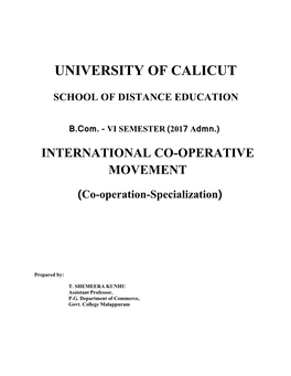 International Co-Operative Movement