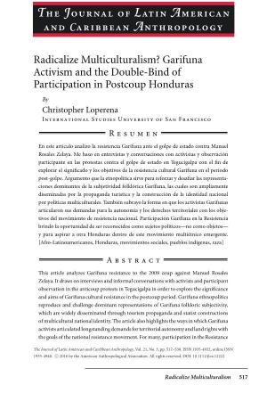 Garifuna Activism and the Double-Bind of Participation in Postcoup Honduras