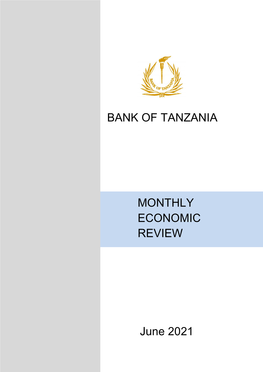MONTHLY ECONOMIC REVIEW BANK of TANZANIA June 2021