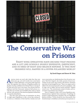 The Conservative War on Prisons