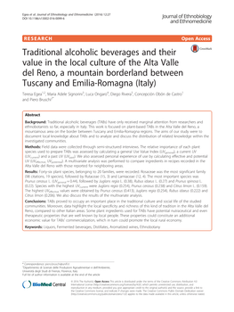Traditional Alcoholic Beverages and Their Value in the Local Culture of The