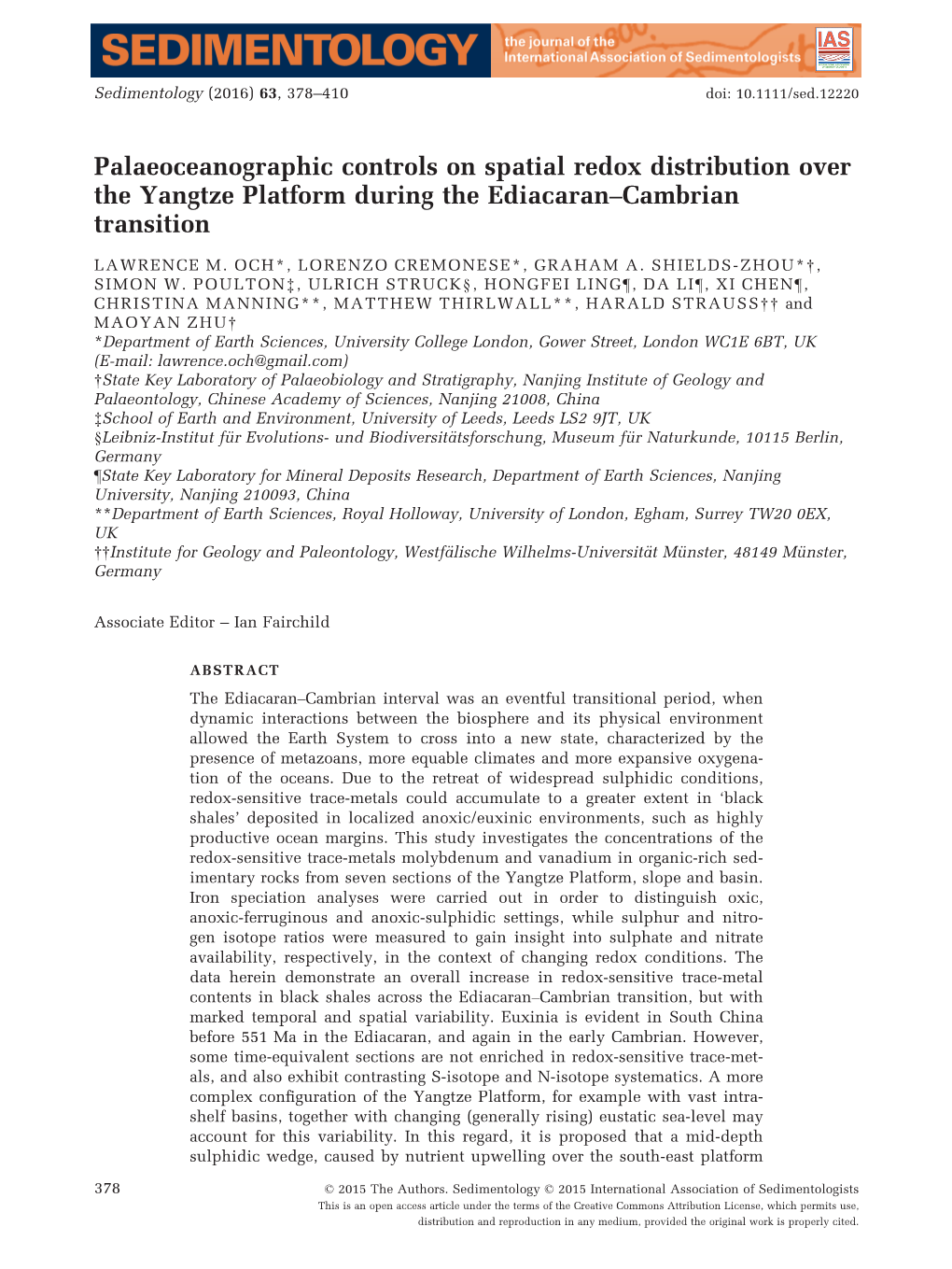 Cambrian Transition