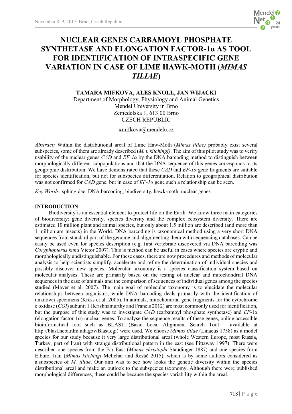 Nuclear Genes Carbamoyl Phosphate Synthetase And