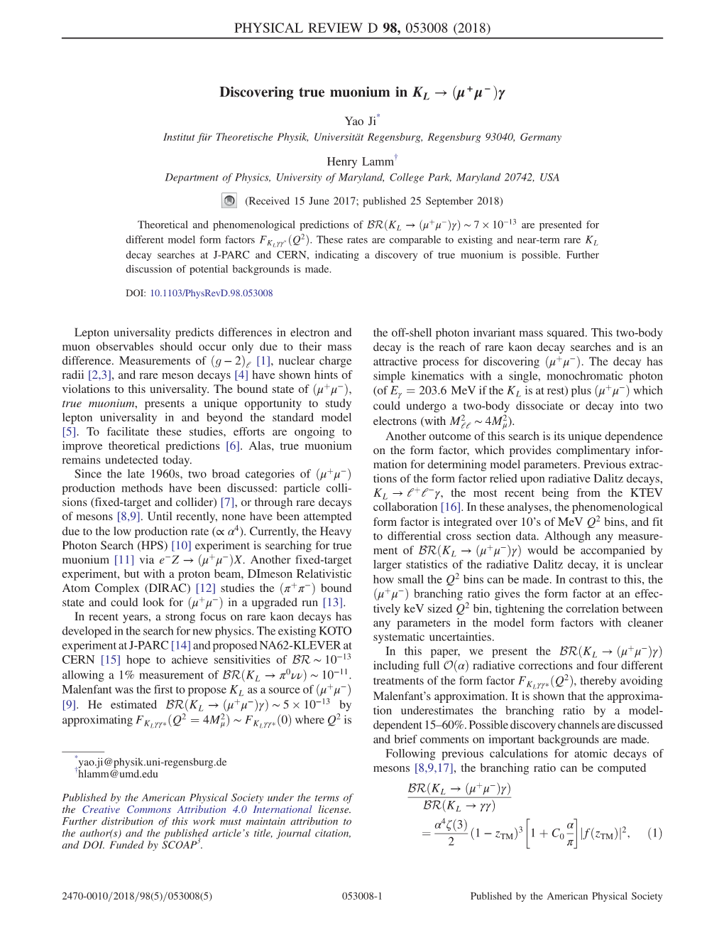 Discovering True Muonium in KL → Пμ+ Μ