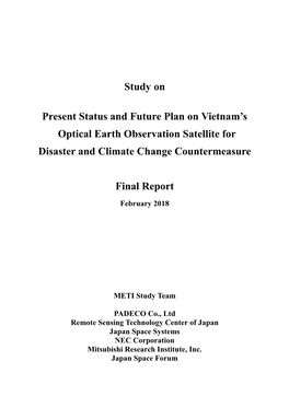 Study on Present Status and Future Plan on Vietnam's Optical Earth
