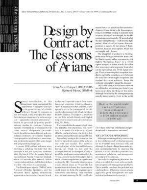 Design by Contract: the Lessons of Ariane