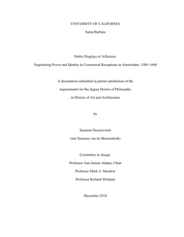 UC Santa Barbara Dissertation Template