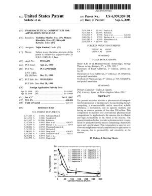 (12) United States Patent (10) Patent No.: US 6,939,559 B1 Nishibe Et Al