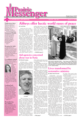 Abbeys Offer Hectic World Oases of Peace