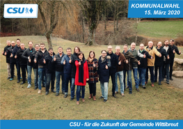 CSU - Für Die Zukunft Der Gemeinde Wittibreut