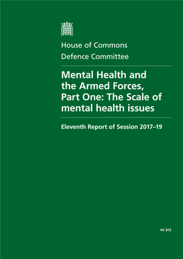 Mental Health and the Armed Forces, Part One: the Scale of Mental Health Issues