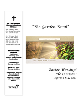 “The Garden Tomb” Rev