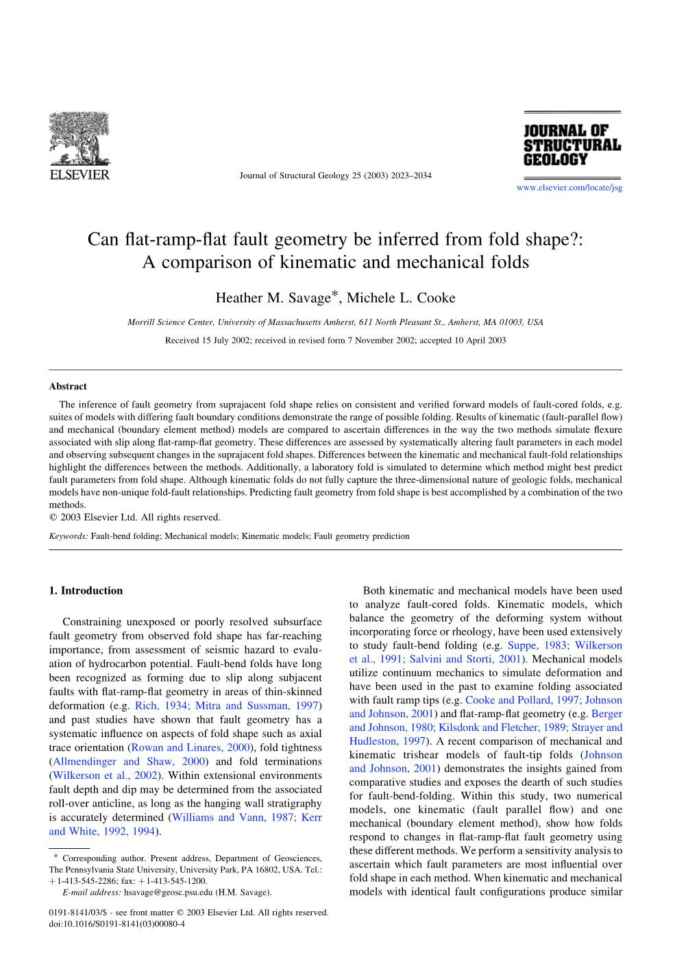 Can Flat-Ramp-Flat Fault Geometry Be Inferred from Fold Shape?: A