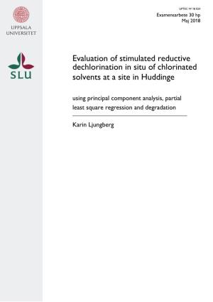 Evaluation of Stimulated Reductive Dechlorination in Situ of Chlorinated