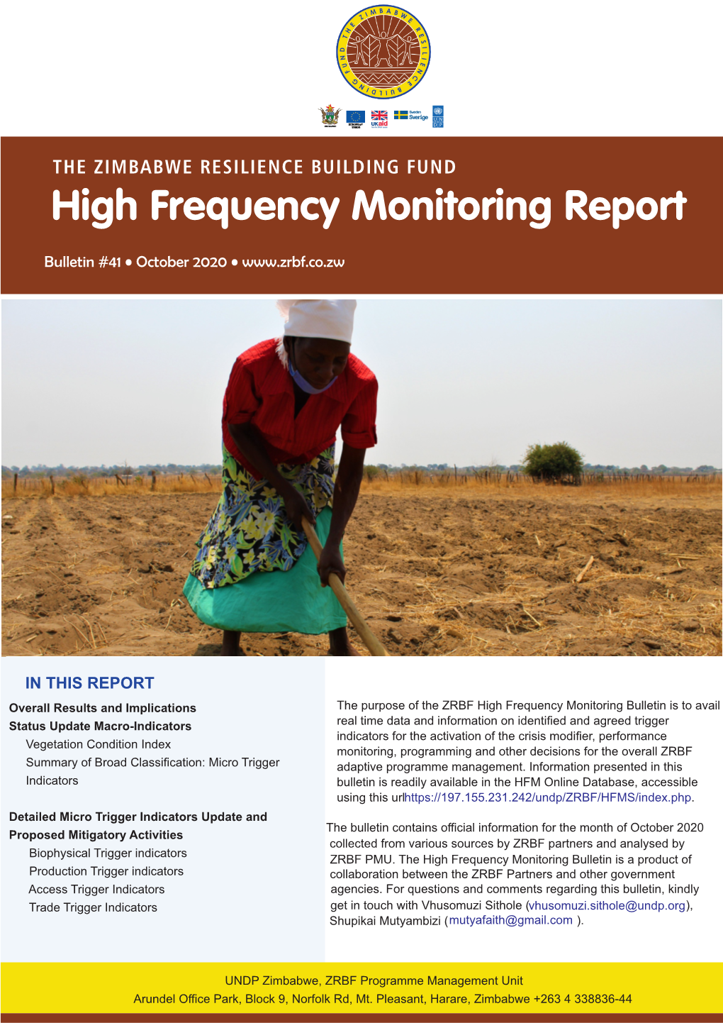 High Frequency Monitoring Report