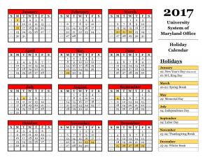 2017 Yearly Calendar