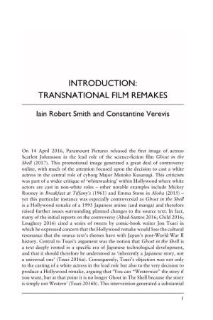 Introduction: Transnational Film Remakes