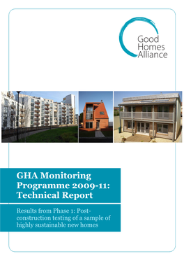GHA Monitoring Programme 2009-11: Technical Report