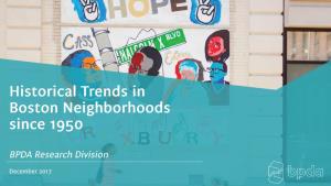 Historical Trends in Boston Neighborhoods