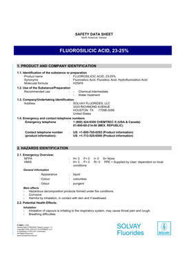 Fluorosilicic Acid, 23-25%
