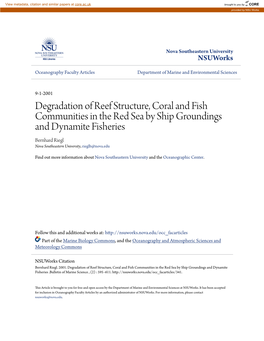 Degradation of Reef Structure, Coral and Fish Communities in the Red