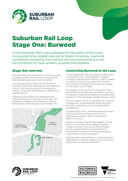 Suburban Rail Loop Stage One: Burwood