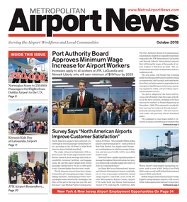 Port Authority Board Approves Minimum Wage Increase for Airport