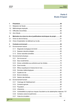 Partie 5 Etude D'impact