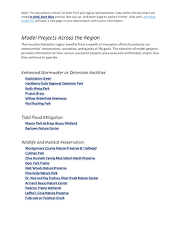 Model Projects Across the Region
