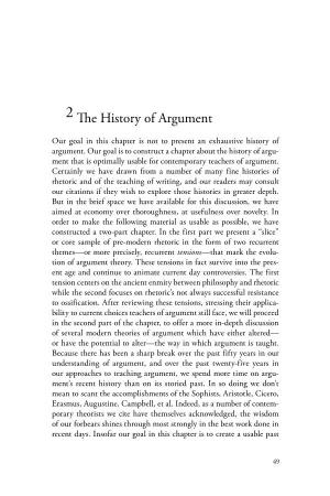 2. the History of Argument
