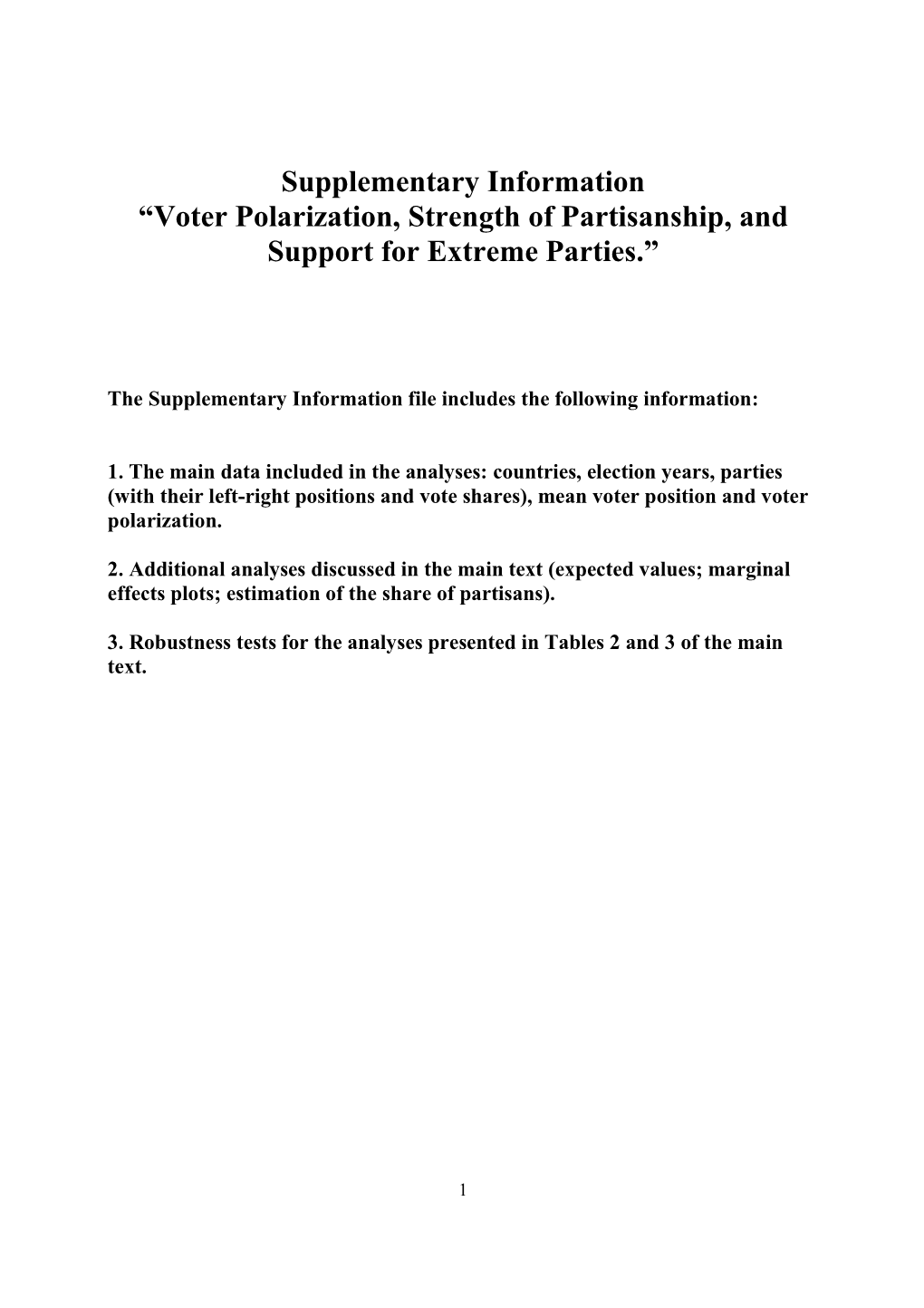 CPS Supplementary Information Voter Polarization