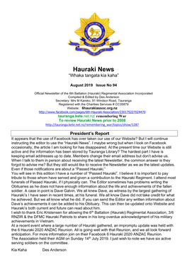 Hauraki News August 2019