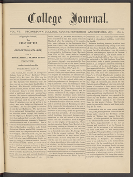 Vol. Vi. Georgetown College, August, September and October, 1877