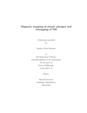 Magnetic Trapping of Atomic Nitrogen and Cotrapping of NH