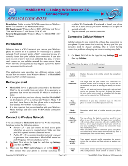 Mobilehmi – Using Wireless Or 3G Connectivity July 2012