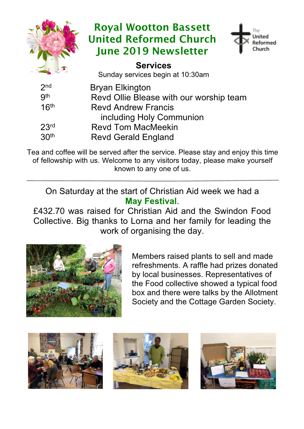 Royal Wootton Bassett United Reformed Church June 2019 Newsletter