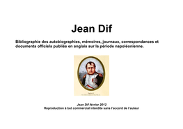 Bibliographie Des Mémoires, Journaux Et Correspondances Sur La Période