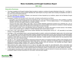 Water Availability and Drought Conditions Report MAY 2021