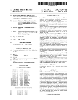 (12) United States Patent (10) Patent No.: US 8,569,057 B2 Wehrman Et Al