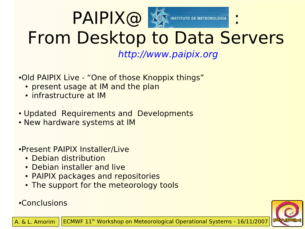 PAIPIX@ : from Desktop to Data Servers