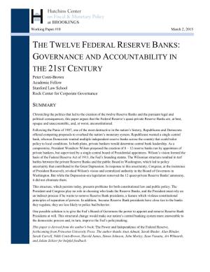 The Twelve Federal Reserve Banks