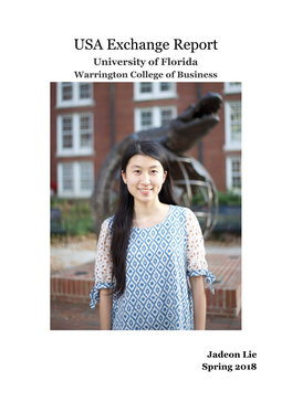 USA Exchange Report University of Florida Warrington College of Business