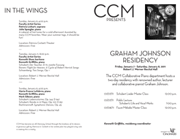 Graham Johnson Residency in the Wings
