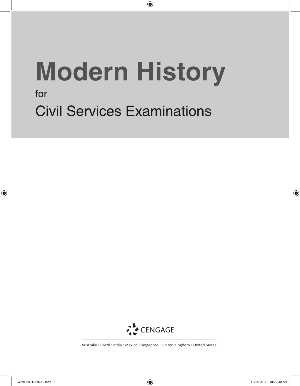 Modern History for Civil Services Examinations