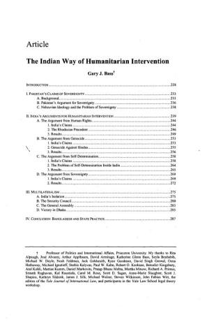 The Indian Way of Humanitarian Intervention