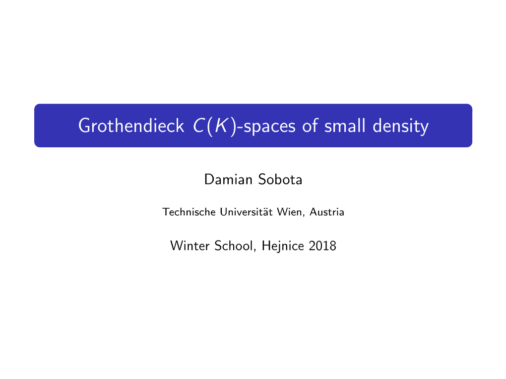 Grothendieck C(K)-Spaces of Small Density