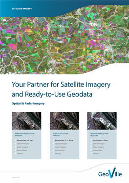Your Partner for Satellite Imagery and Ready-To-Use Geodata