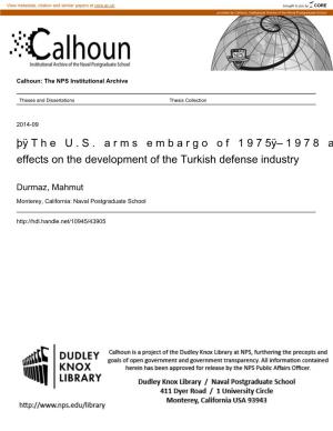 The U.S. Arms Embargo of 1975–78 and Its Effects on The